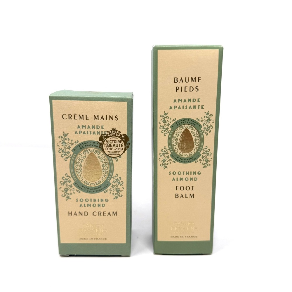 Panier des Sens Soothing Almond Hand Cream & Foot Balm Set 2.6oz Made in France